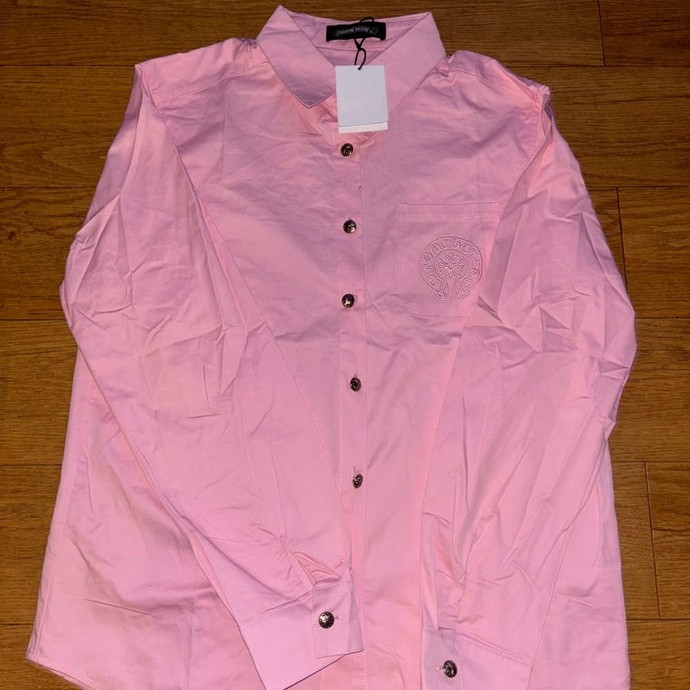 Chrome Pink Button-Up Shirt